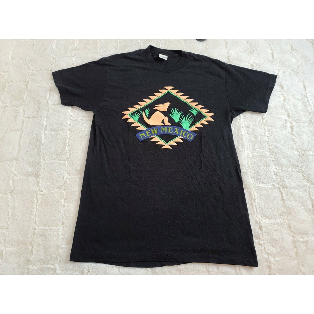 Vtg 80s Ched By Anvil Med New Mexico Vacation T-Shirt 3D Raised Graphic USA EUC